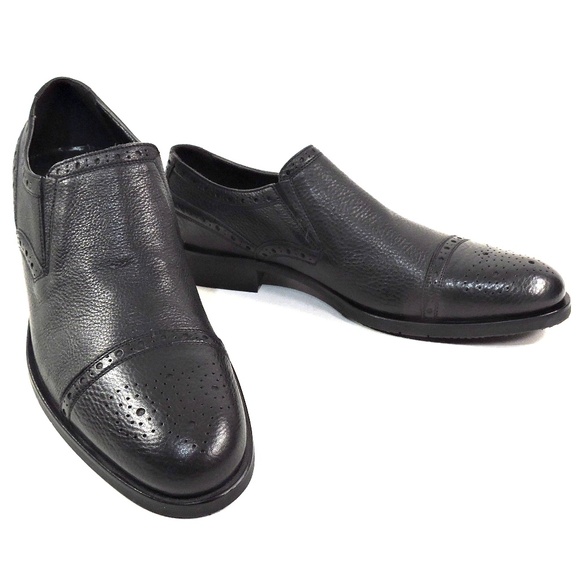 BALDININI 🇮🇹 MEN'S BLACK SOFT LEATHER COMFORT LOAFERS - Picture 1 of 8